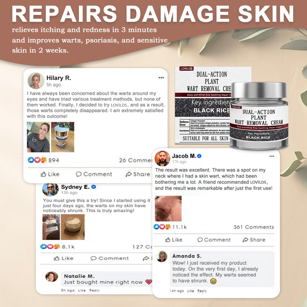 Still letting these skin issues mess with you on repeat? đ đ¨ââď¸ TGA-Certified LOVILDSÂŽ Black Rice Skin Repair Essence Cream: One cream, multiple benefitsârescue your troubled skin!