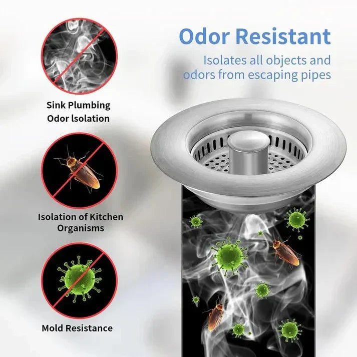 đ„LAST DAY 53% OFF-Upgraded 3 in 1 Kitchen Sink Drain Strainer